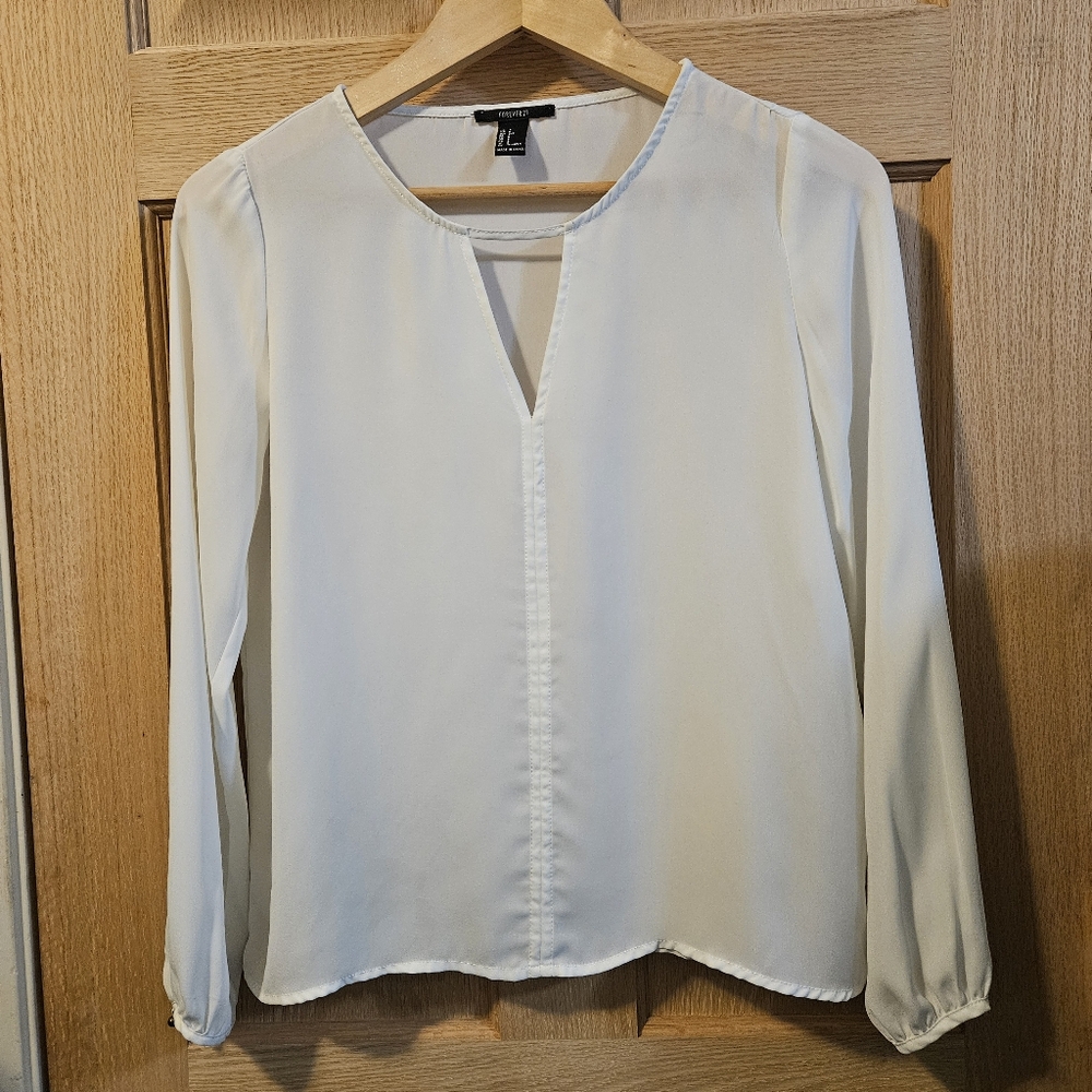 Small Forever 21 White Women's Blouse
